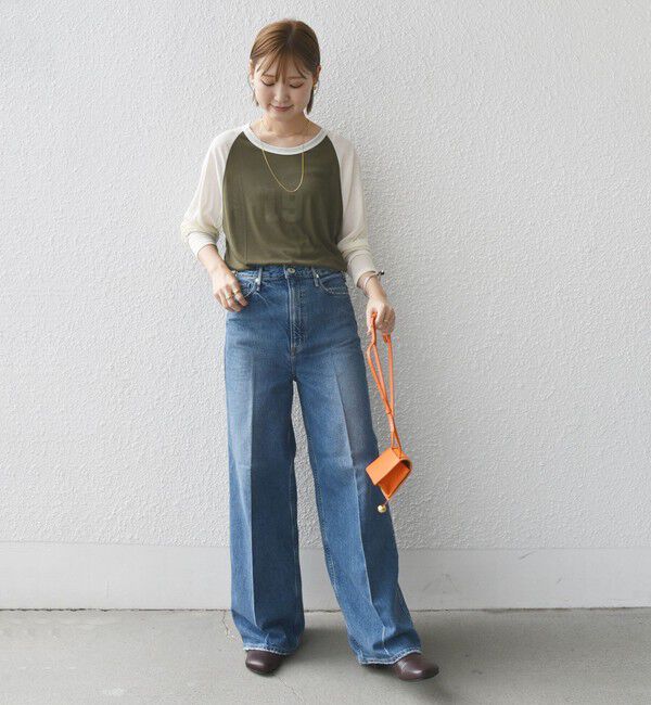 SHIPS for women「St.Johns 3rd club:〈洗濯機可能〉シアー ベースボール TEE」|Tシャツ・カットソー|