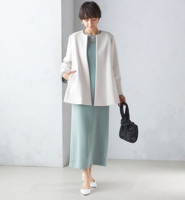 SHIPS for women「【SHIPS別注】kaene:パール モチーフ ショート コート（セレモニー対応可）」|その他|