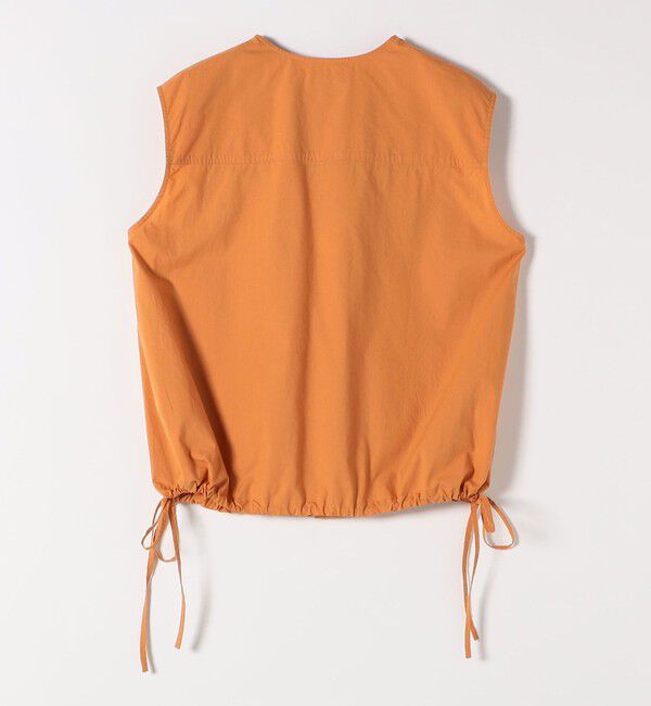 SHIPS any「SHIPS any:〈洗濯機可能〉ポプリン フレンチスリーブ ポケット ドロスト シャツ」|シャツ・ブラウス|