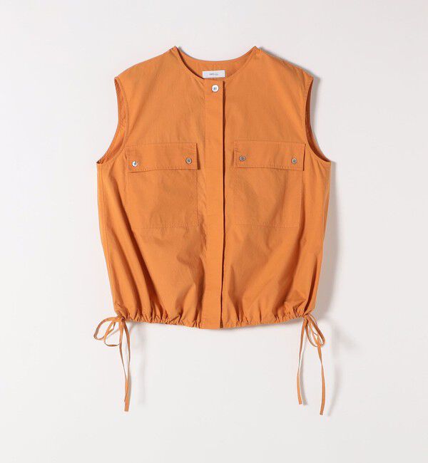 SHIPS any「SHIPS any:〈洗濯機可能〉ポプリン フレンチスリーブ ポケット ドロスト シャツ」|シャツ・ブラウス|