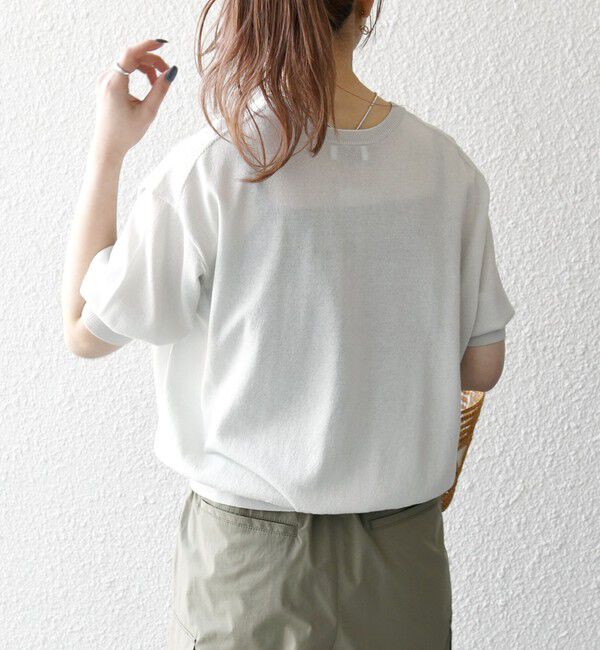 SHIPS any「《一部予約》SHIPS any:〈接触冷感/手洗い可能〉ビジュー ヘンリーネック ニット プルオーバー」|ニット・セーター|