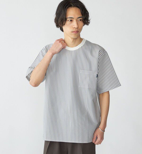 SHIPS「SHIPS: COOLMAX(R) シアサッカー Tシャツ」|Tシャツ・カットソー|