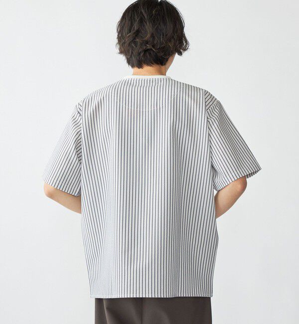 SHIPS「SHIPS: COOLMAX(R) シアサッカー Tシャツ」|Tシャツ・カットソー|