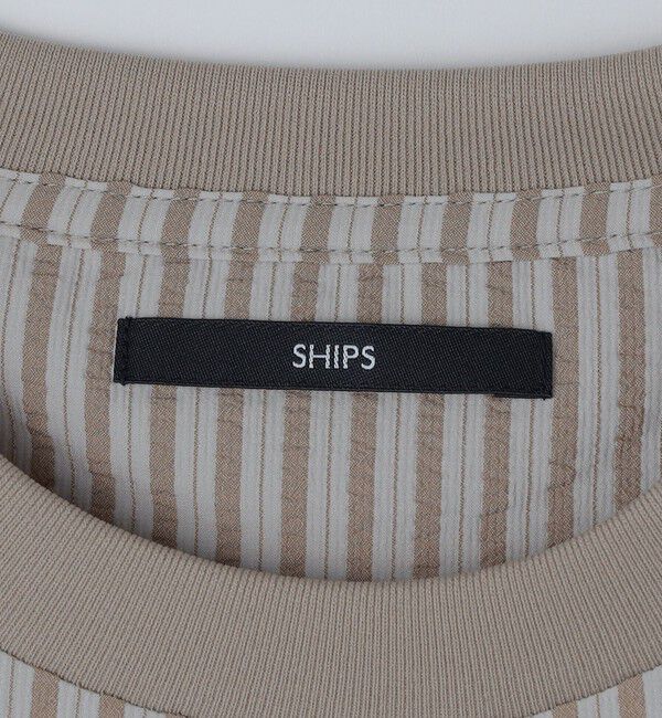 SHIPS「SHIPS: COOLMAX(R) シアサッカー Tシャツ」|Tシャツ・カットソー|