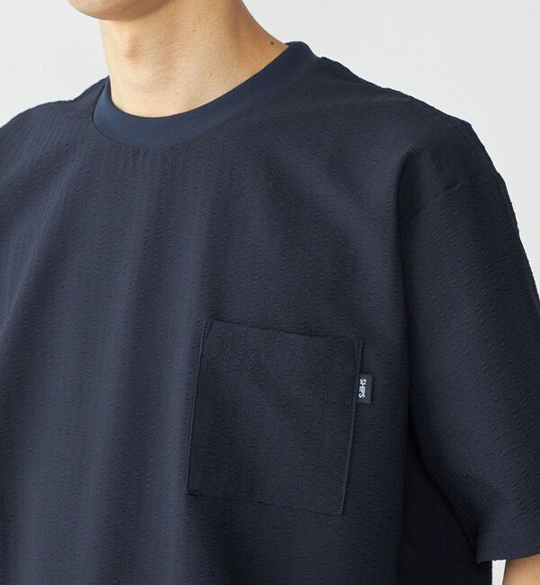 SHIPS「SHIPS: COOLMAX(R) シアサッカー Tシャツ」|Tシャツ・カットソー|