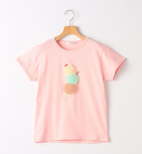 SHIPS KIDS「SHIPS KIDS:140～150cm / サマー モチーフ 半袖 TEE」|Tシャツ・カットソー|ライトピンク