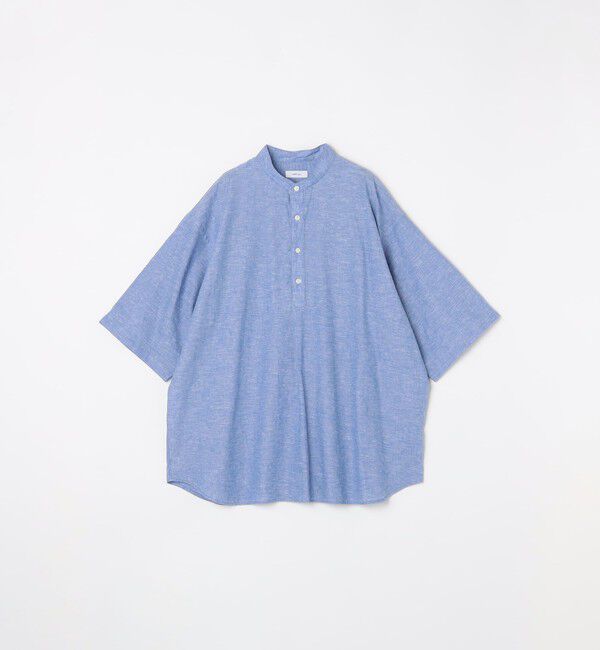 SHIPS any「SHIPS any: コットン/リネン バンド スキッパー ハーフスリーブ シャツ◇」|シャツ・ブラウス|