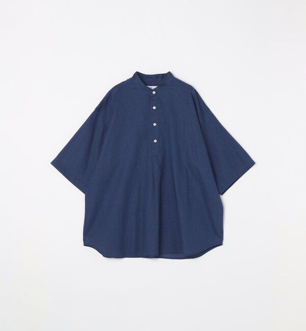 SHIPS any「SHIPS any: コットン/リネン バンド スキッパー ハーフスリーブ シャツ◇」|シャツ・ブラウス|