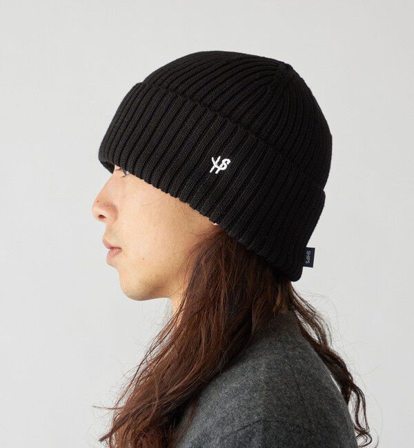 SHIPS「【WEB限定】SHIPS: オーバーフィット ワンポイント エンブロイダリー ワッチキャップ ニット帽」|その他|ブラック