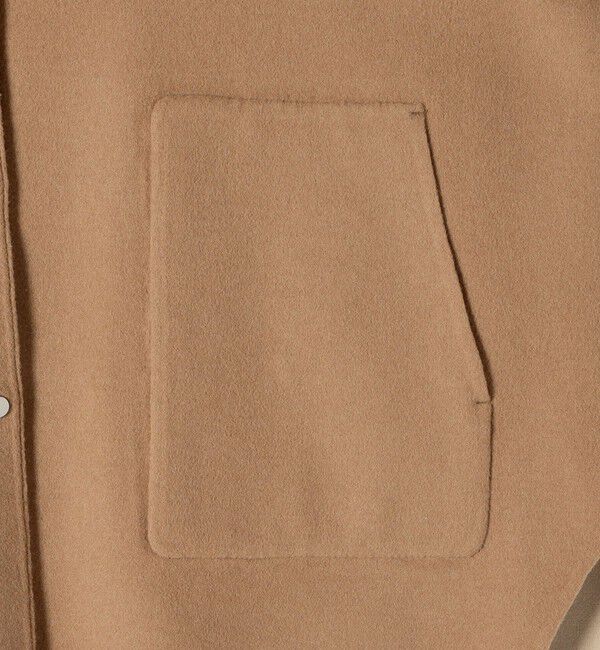 SHIPS for women「セミ 梳毛 配色 リバー ノーカラー コート」|ノーカラーコート|