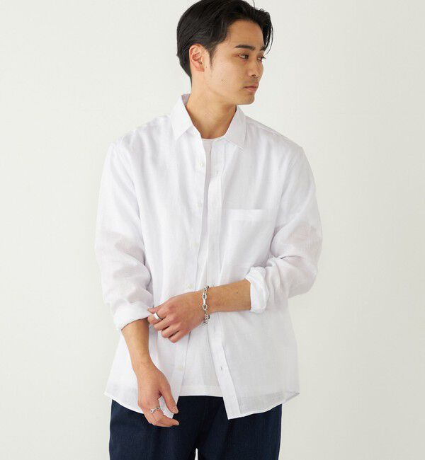 SHIPS Colors 「SHIPS Colors:ラミー 100% シャツ」|シャツ・ブラウス|ライトホワイト