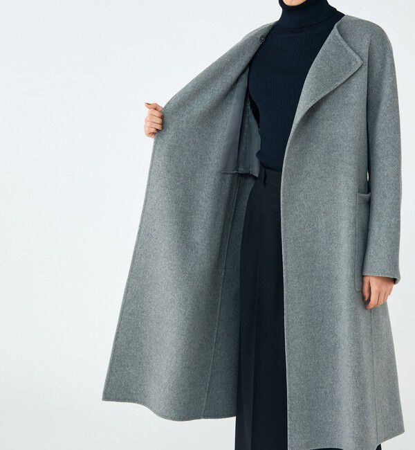 Ballsey「プレミアムウールリバー ノーカラーコート」|ノーカラーコート|
