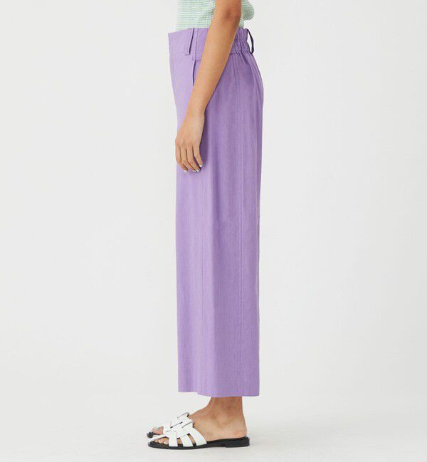 MACPHEE「レーヨンリネンコットン フレアクロップドパンツ」|その他|