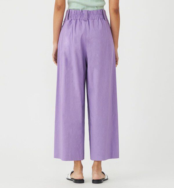 MACPHEE「レーヨンリネンコットン フレアクロップドパンツ」|その他|