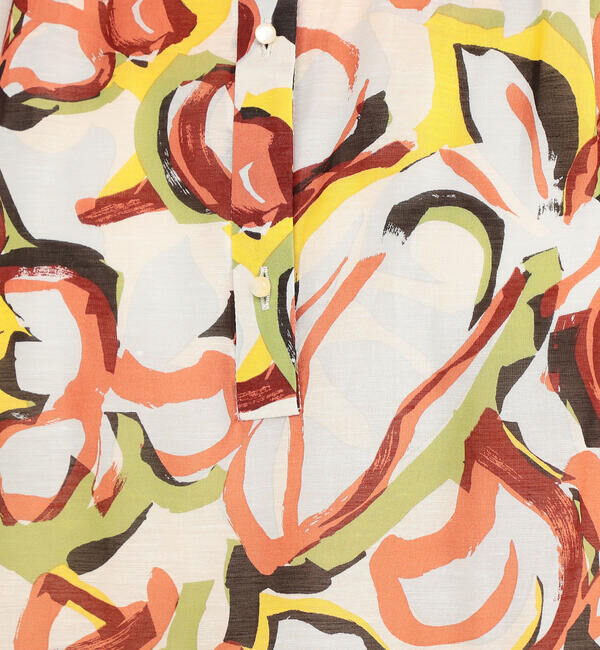 TOMORROWLAND collection「アドフラワープリント ギャザーフリルブラウス」|シャツ・ブラウス|