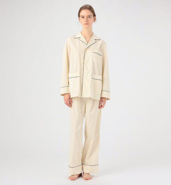TOMORROWLAND HOME「コットンブロードストライプ パジャマ（ウィメンズ）」|ルームウェア|