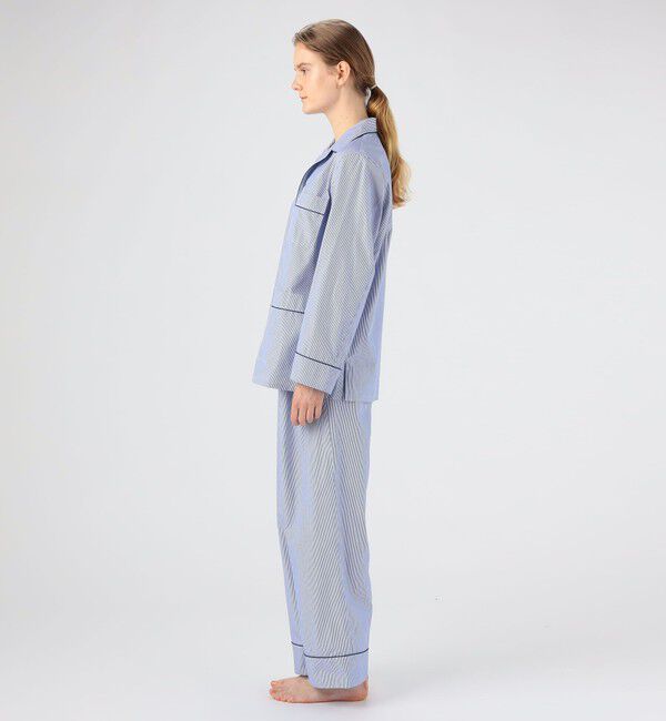 TOMORROWLAND HOME「コットンブロードストライプ パジャマ（ウィメンズ）」|ルームウェア|