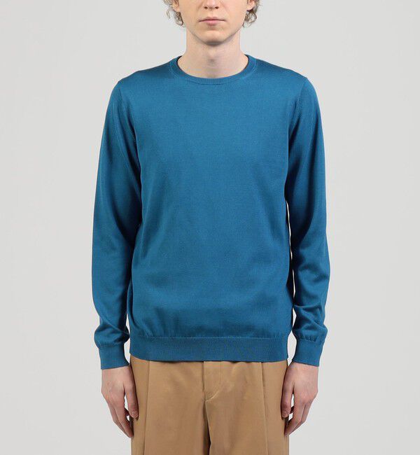 TOMORROWLAND MENS「シルクコットン クルーネックプルオーバー」|ニット・セーター|