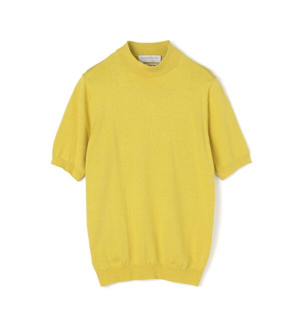 TOMORROWLAND MENS「シルクコットン モックネックプルオーバー SESIA」|ニット・セーター|23 イエロー