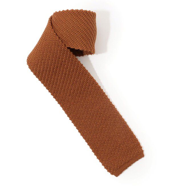 TOMORROWLAND GOODS「TRICOT-DIO ウール ニットタイ」|ネクタイ・蝶ネクタイ|45 キャメル