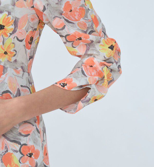 Ballsey「スプリングフラワープリント ドロストギャザーワンピース」|ワンピース|