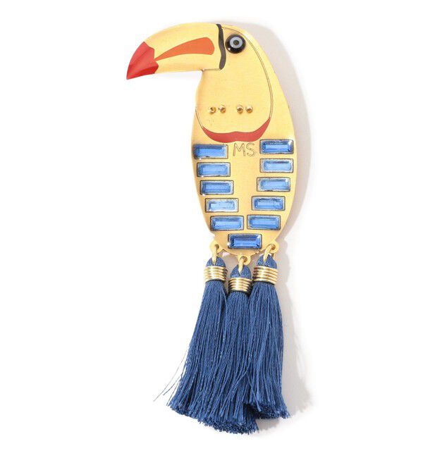 TOMORROWLAND GOODS「MERCEDES SALAZAR BIRD GOLDEN BLUE ブローチ」|ブローチ・コサージュ|
