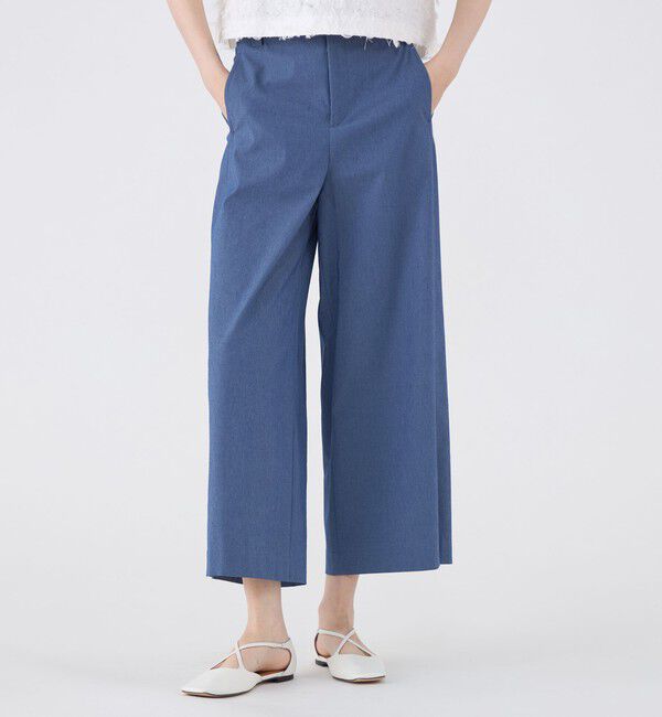 MACPHEE「ナチュラルスラブストレッチ セミワイドパンツ」|その他|