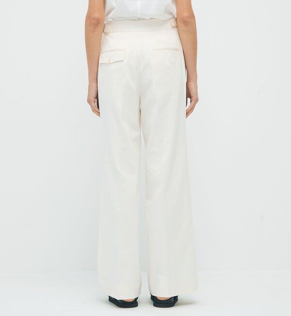 CABaN「コットンシルクストレッチ デニムフレアパンツ」|チノ|