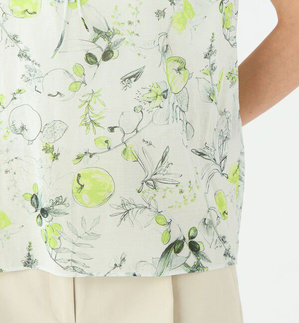 TOMORROWLAND collection「アップルフラワープリント ショルダーギャザーブラウス」|シャツ・ブラウス|