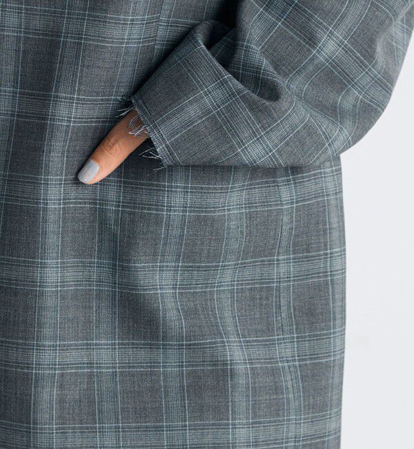 Edition「Super140's ウールトロピカル チェックオーバーサイズドジャケット」|テーラードジャケット|