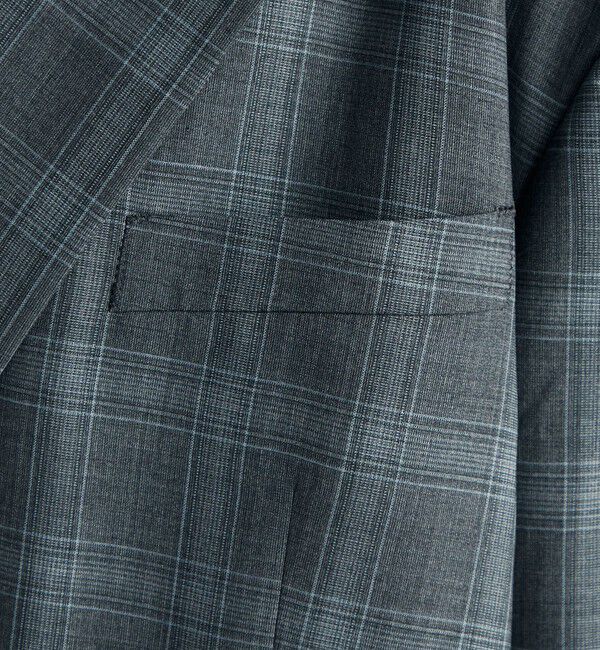 Edition「Super140's ウールトロピカル チェックオーバーサイズドジャケット」|テーラードジャケット|