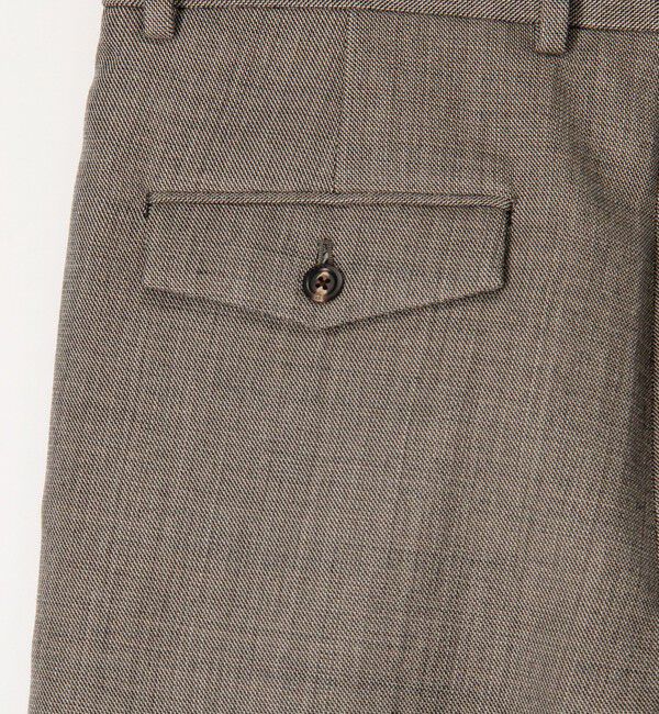 CABaN「ウールダブルクロス 2タックワイドテーパードパンツ」|チノ|