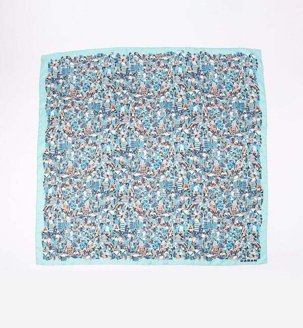 CABaN「Festival シルクプリントスカーフ」|バンダナ・スカーフ|