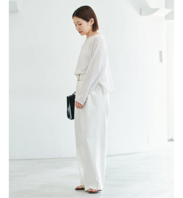 IENA「ウォッシャブル スパークルコットンプルオーバー」|ニット・セーター|