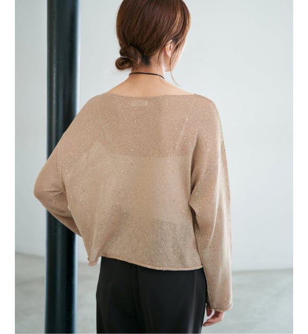 IENA「ウォッシャブル スパークルコットンプルオーバー」|ニット・セーター|