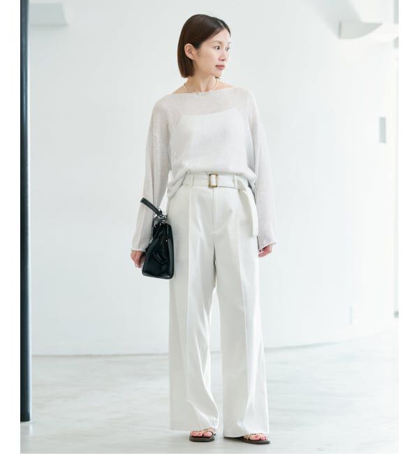 IENA「ウォッシャブル スパークルコットンプルオーバー」|ニット・セーター|