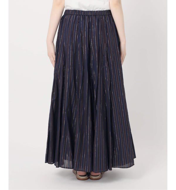 Spick and Span「《WEB限定 / 追加2予約》HYUストライプギャザーフレアスカート」|スカート|