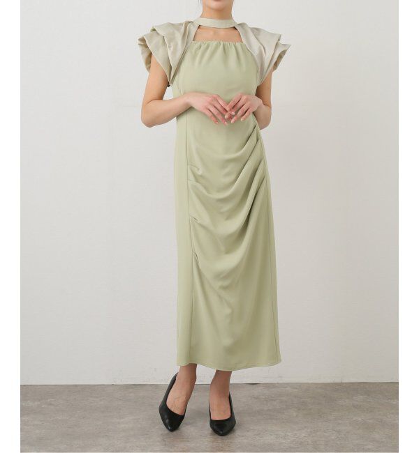  「ドレープドレス」|ドレス|グリーン