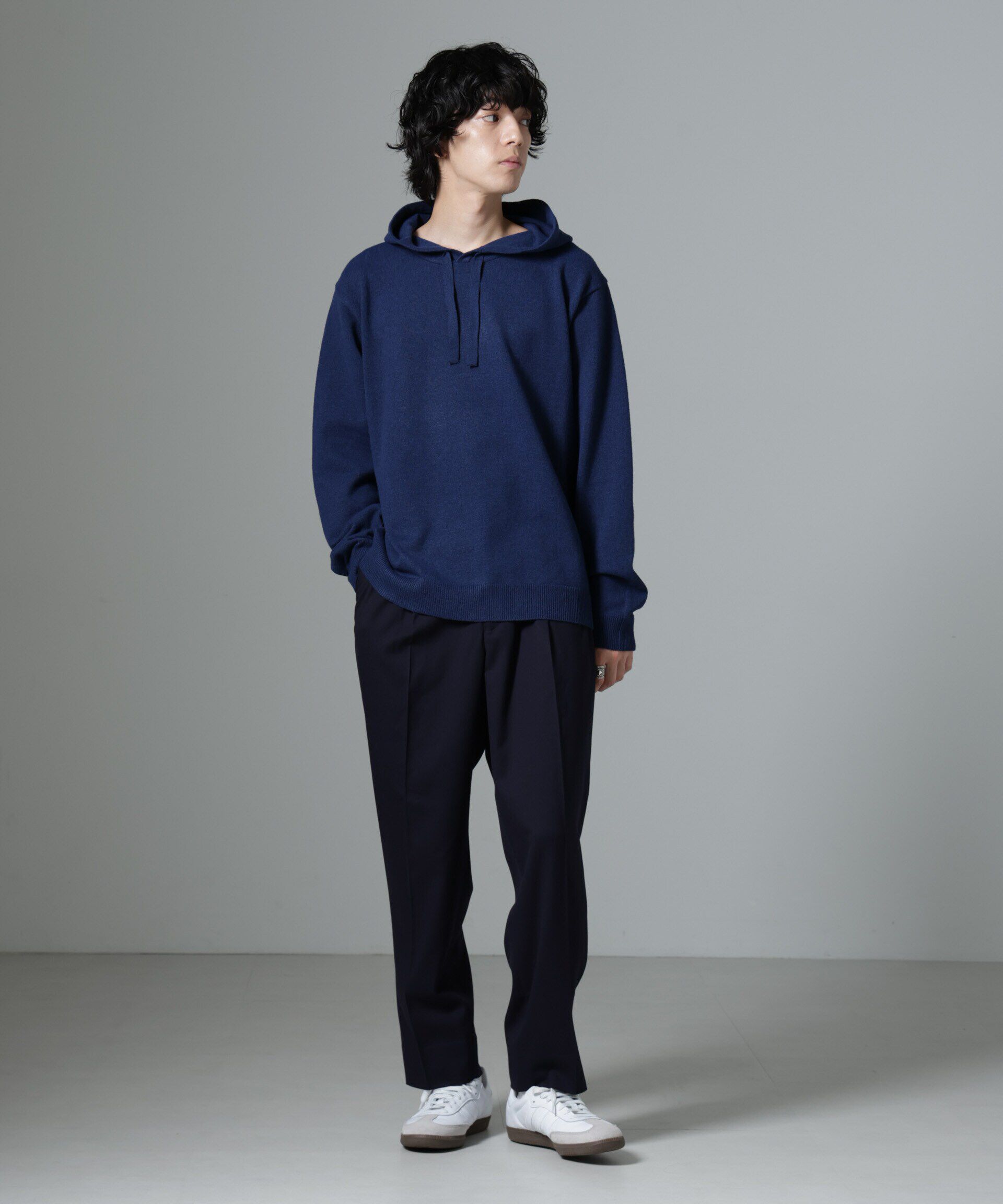 nano･universe「微起毛ワイドテーパードパンツ」|チノ|