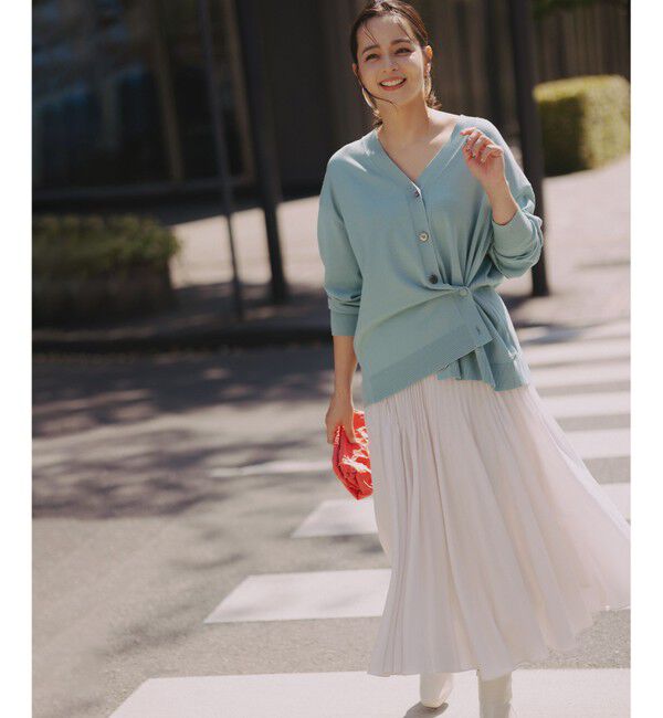 組曲「【加藤ローサさん着用 / 2WAY】スムースストレッチカシュクール カーディガン」|カーディガン|