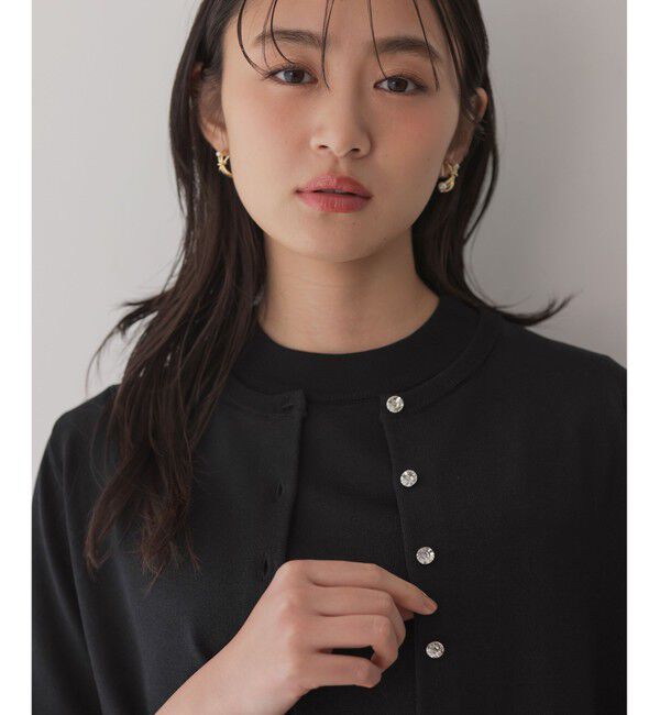 組曲「マイラックカラー カーディガン」|カーディガン|ブラック系