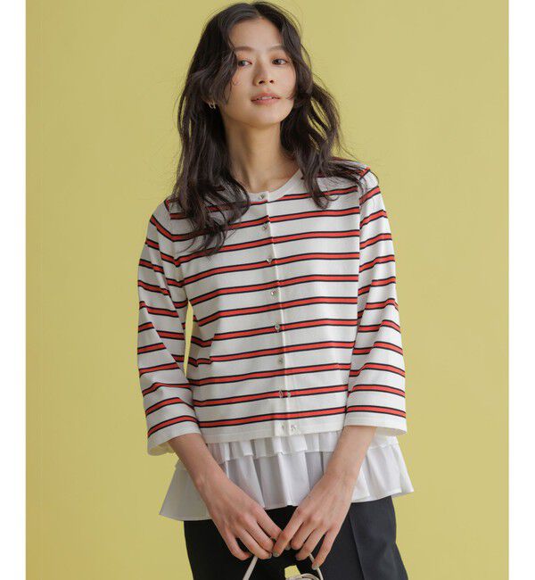 組曲「マイラックカラー カーディガン」|カーディガン|ボーダー系1