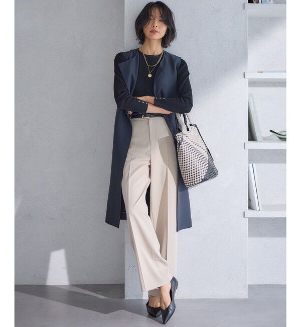 23区「【洗える】クリアストレッチ ワイドパンツ」|その他|