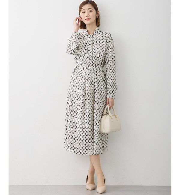 23区「モダンアートプリント ワンピース」|ドレス|