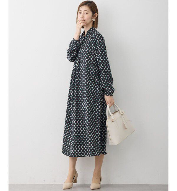 23区「モダンアートプリント ワンピース」|ドレス|