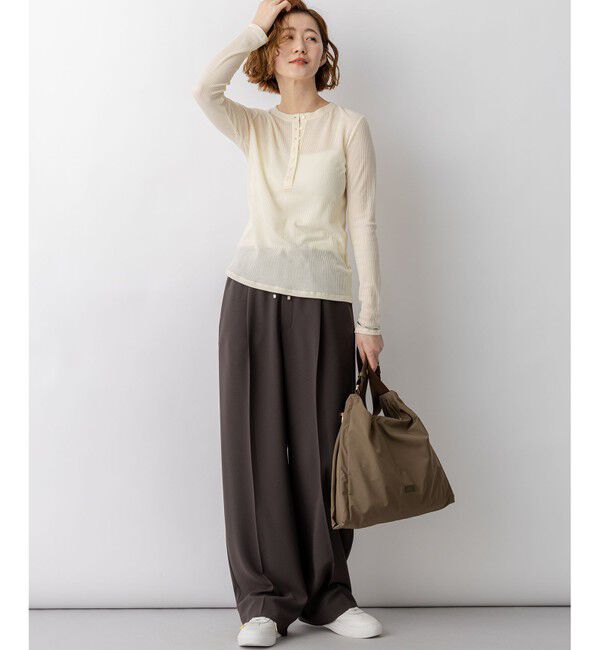 23区「【見上愛さん着用】シアーリブ レイヤード ロンTEE」|Tシャツ・カットソー|