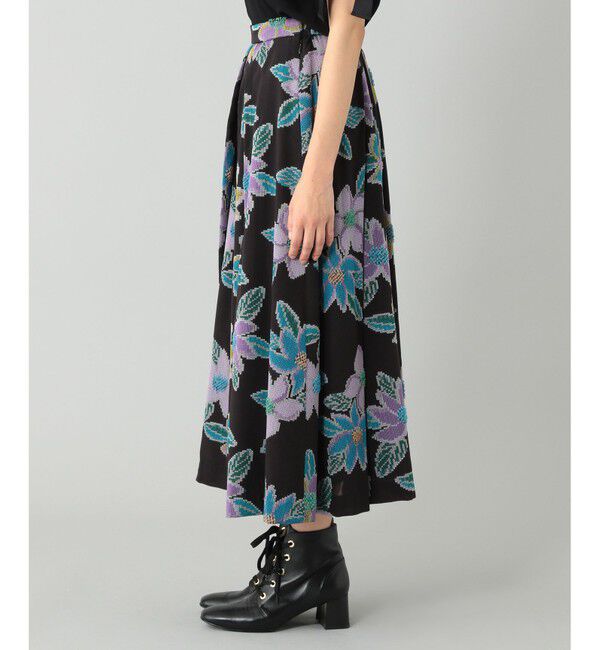 GRACE CONTINENTAL「モザイクジャガードタックスカート」|スカート|