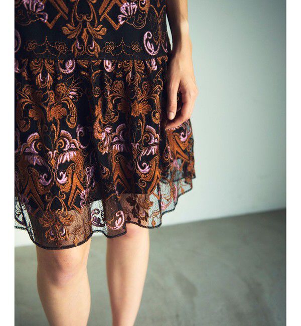 GRACE CONTINENTAL「ラメオーナメントミニドレス」|ドレス|