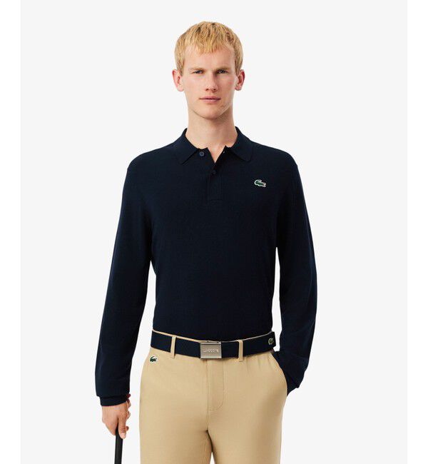 LACOSTE「ミニマルゴルフポロニットシャツ」|ニット・セーター|