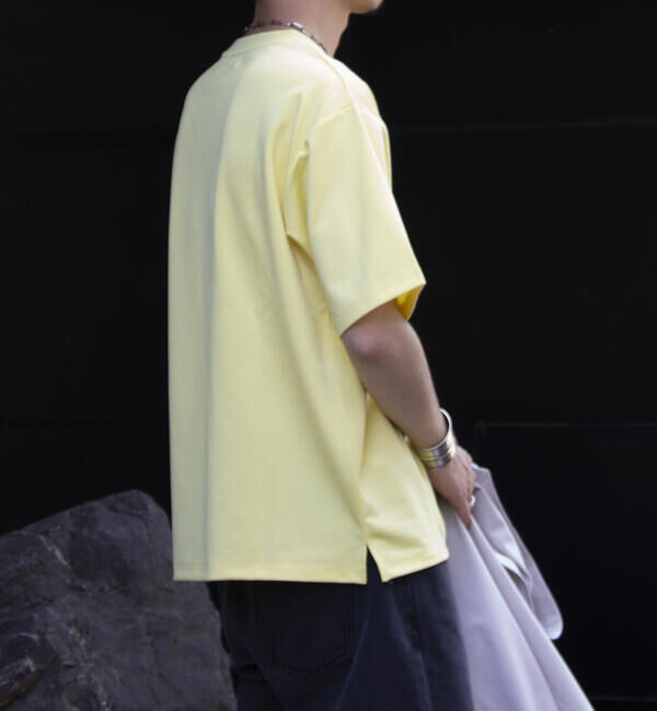 GLOSTER「【GLOSTER/グロスター】ポンチオーバーサイズ クルーネックTシャツ サイドスリット」|Tシャツ・カットソー|